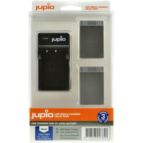 Jupio Kit 2x DMW-BLC12E Panasonic + USB Single Charger