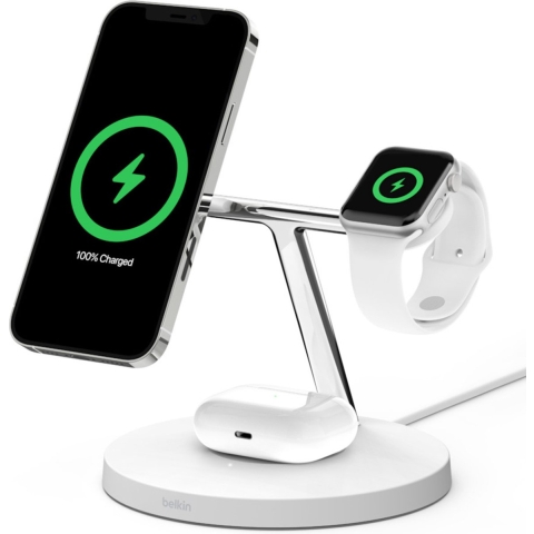 Belkin Boostcharge Pro 3-in-1 Magsafe/qi2 15 W Draadloze Oplader