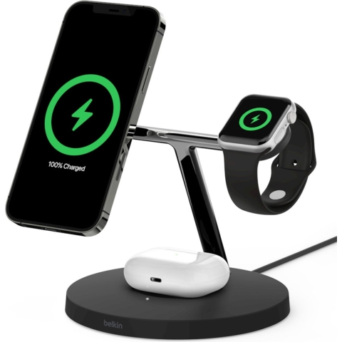 Belkin Boostcharge Pro 3-in-1 Magsafe/qi2 15 W Draadloze Oplader