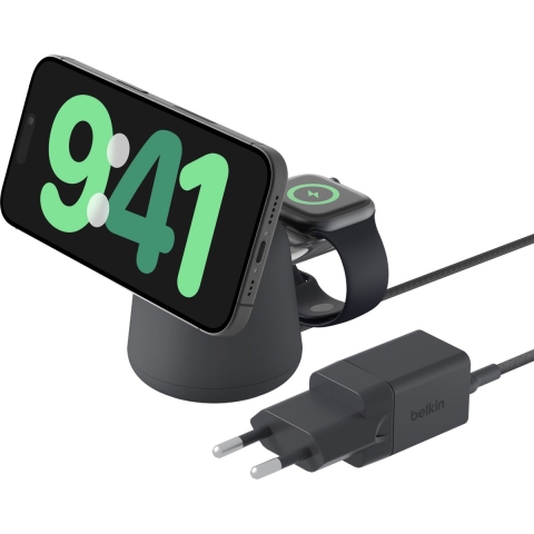 Belkin Boostcharge Pro 2-in-1 Magsafe 15 W Draadloze Oplader
