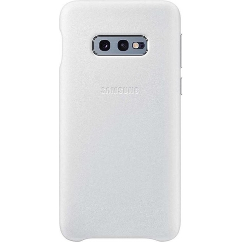 Samsung Galaxy S10e Leather Cover Wit