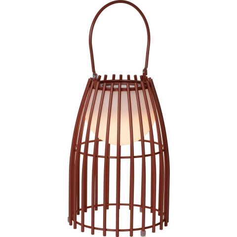 Lucide Fjara Tafellamp LED Oplaadbaar Buiten IP44 Roest Bruin