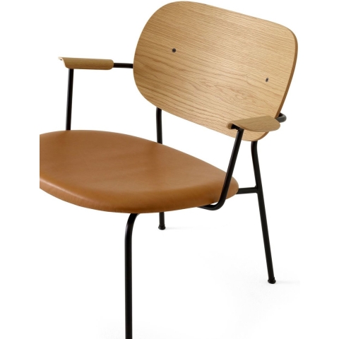 Audo Copenhagen Co Fauteuil Zitting Leder Dakar 0250 Naturel Eiken