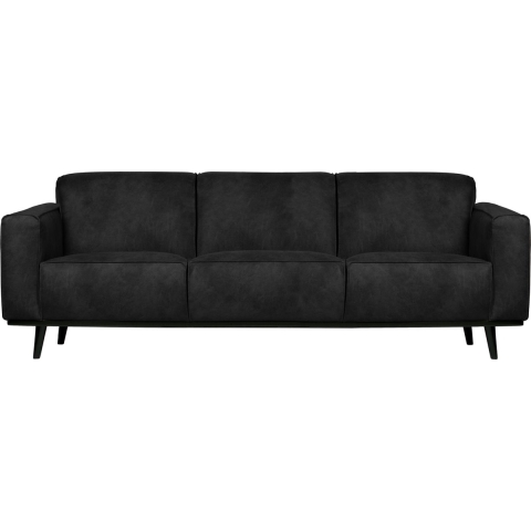 BePureHome Statement Bank 3-zits Suedine Zwart