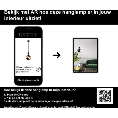 Lucide JuliusØ20 Hanglamp Fumé