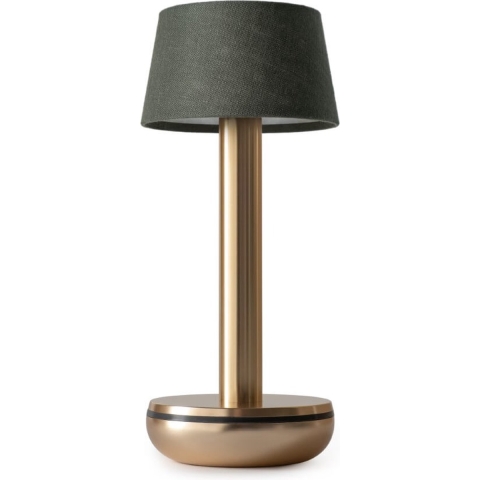 Humble Two Tafellamp LED Oplaadbaar Linnen Goud/emerald
