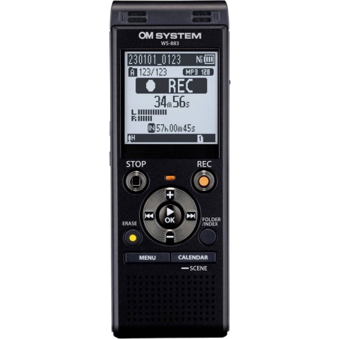 OM SYSTEM WS-883 (8GB) Stereo Recorder Black