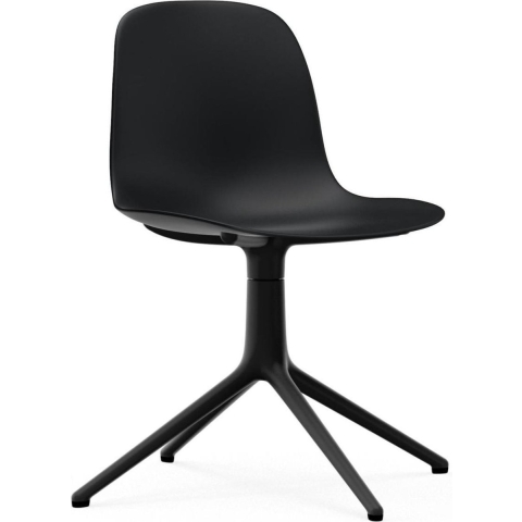 Normann Copenhagen Form Chair Swivel Stoel Met Zwart Onderstel Zwart