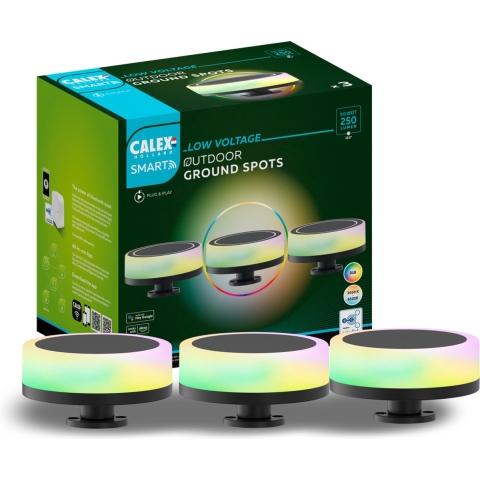 Calex Slimme 24v Padverlichting Rond - 3-pack Rgb En Cct