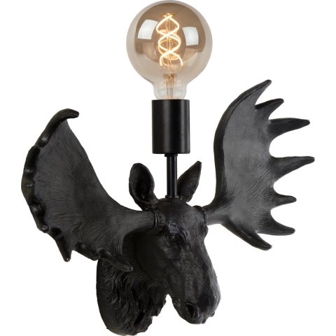 Lucide Moose Wandlamp Zwart