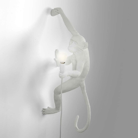 Seletti Monkey Hanging Wandlamp Wit Rechts