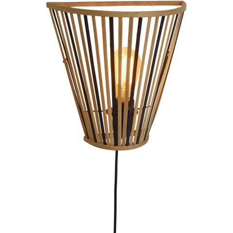 Good&Mojo Merapi Wandlamp Zwart/naturel