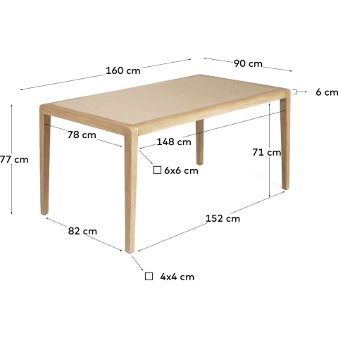 Kave Home Better Eettafel 160x90