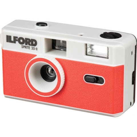 ILFORD Sprite 35-II Silver/Red Camera