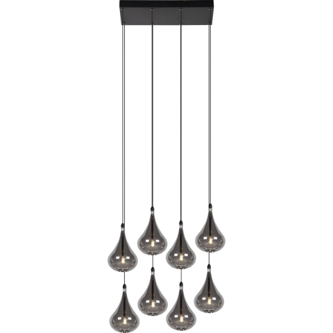 Lucide Tears 8 Cluster Hanglamp Lineair Zwart