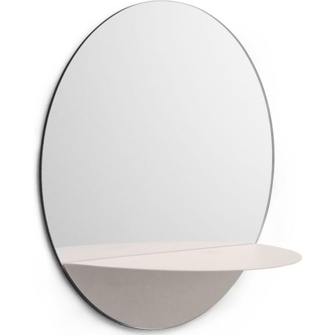 Normann Copenhagen Horizon RoundØ34 Spiegel Met Plankje Wit
