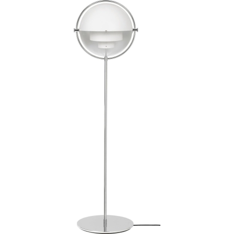Gubi Multi-Lite Vloerlamp Chroom/wit