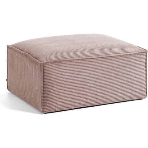 Kave Home Blok Poef 90x70 Roze Corduroy