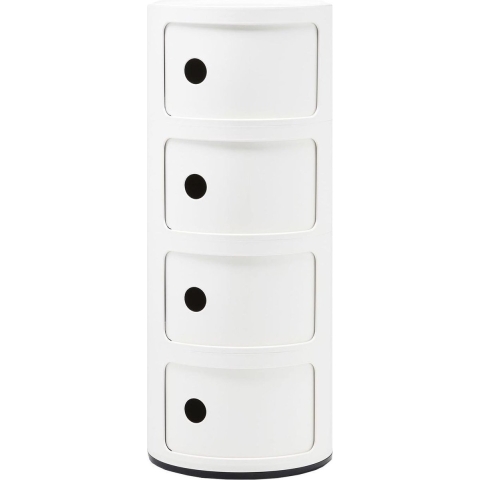 Kartell Componibili Kast Extra Large (4 Comp.)Ø32 Wit