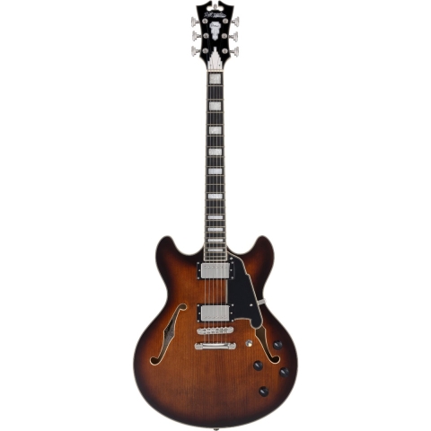 D&apos;angelico Premier DC Brown Burst