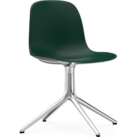 Normann Copenhagen Form Chair Swivel Stoel Met Aluminium Onderstel Groen