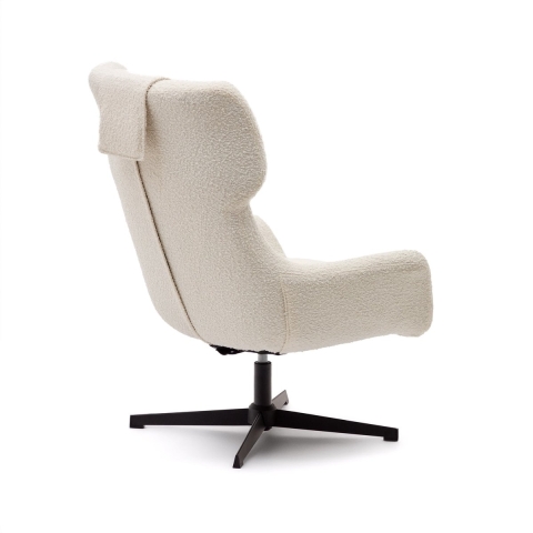 Kave Home Zalina Fauteuil Draaibaar Wit