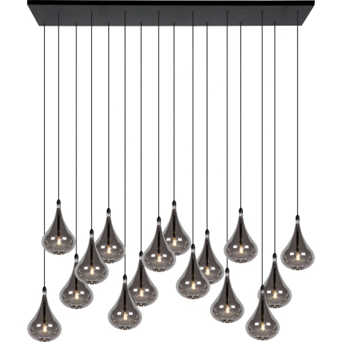 Lucide Tears 16 Cluster Hanglamp Lineair Zwart