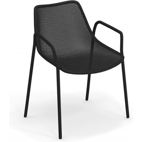 Emu Round Tuinstoel Met Armleuning Zwart