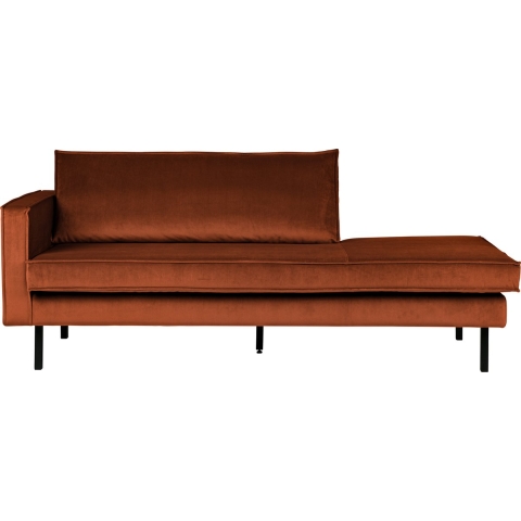 BePureHome Rodeo Velvet Daybed Bank Links Roest