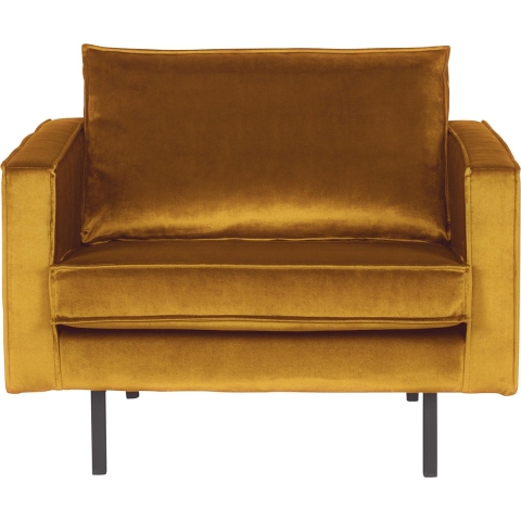 BePureHome Rodeo Velvet Fauteuil Oker