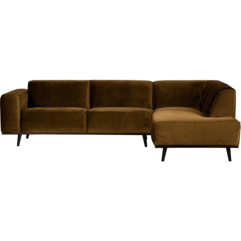 BePureHome Statement Hoekbank Rechts Velvet Honinggeel