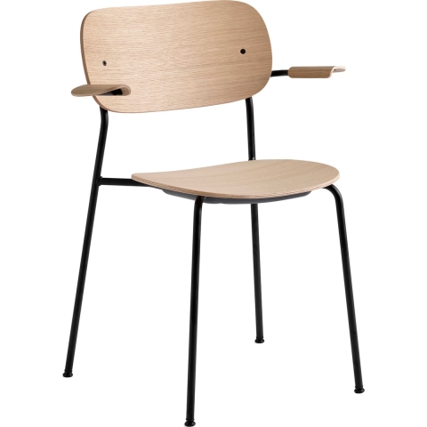 Audo Copenhagen Co Eetkamerstoel Met Arm Naturel Eiken/zwart