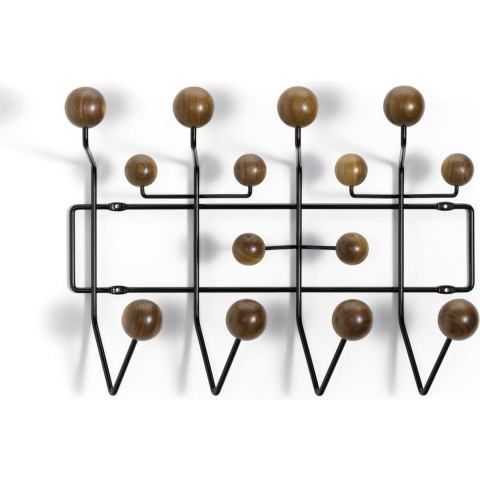 Vitra Hang It All Wandkapstok Black Collection Notenhout