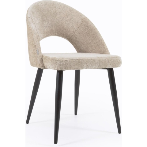 Kave Home Mael Eetkamerstoel Chenille Beige