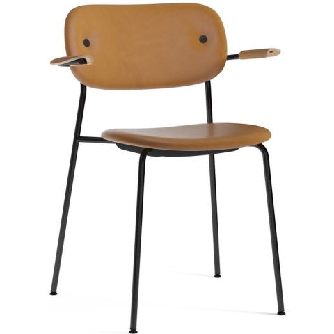Audo Copenhagen Co Eetkamerstoel Met Arm Stof Dakar 0250 Naturel Eiken/zwart