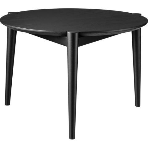 FDB Møbler D102 Bijzettafel Ø55 Eiken Zwart