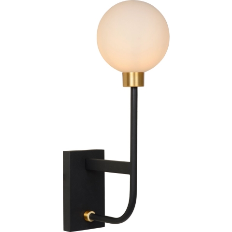 Lucide Berend 2 Wandlamp Badkamer IP45 Zwart