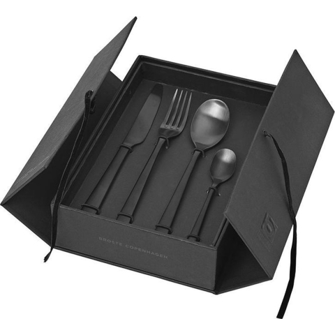 Broste Copenhagen Hune Bestekset 16-delig Matt Black