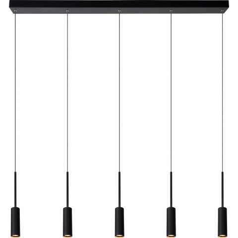 Lucide Tubule 5 Cluster Hanglamp LED Lineair Zwart