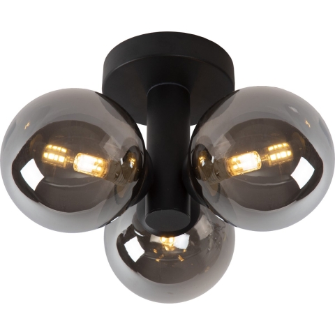 Lucide Trudy 3 PlafondlampØ28 Badkamer IP44 Zwart