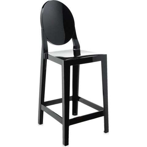 Kartell One More One More Please Rond High Zwart Barkruk