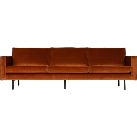 BePureHome Rodeo Velvet Bank 3-zits Roest