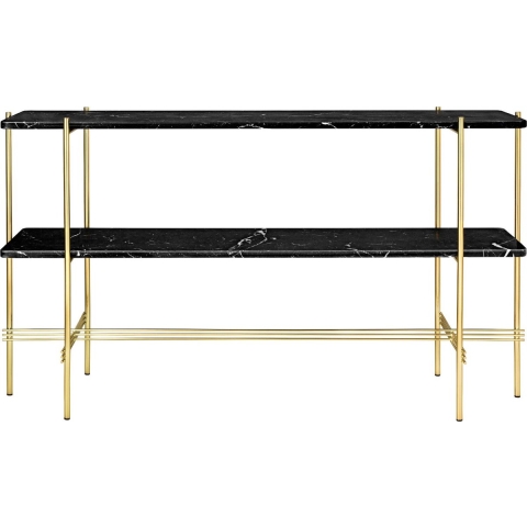 Gubi TS Sidetable 120x30x72 Messing/zwart Marmer