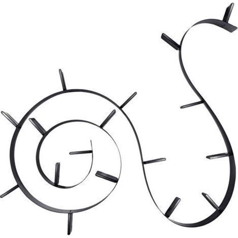 Kartell Bookworm Wandplank 17 Boeksteunen Zwart Doorzichtig