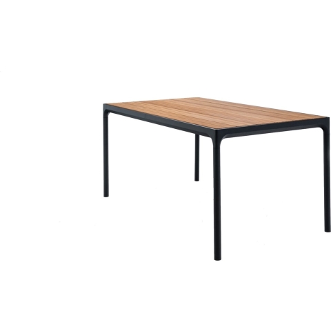 Houe Four Tuintafel 160x90 Bamboe Zwart Onderstel