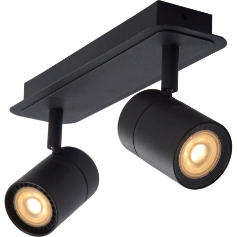 Lucide Lennert 2 Spot LED Badkamer IP44 Zwart