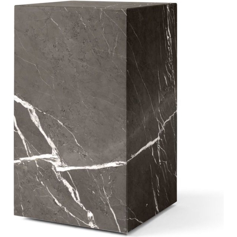 Audo Copenhagen Plinth Tall Bijzettafel 30x30 Kendzo Marmer Grijs