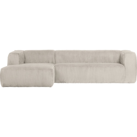WOOOD Exclusive Bean Bank Met Chaise Longue Links Rib Natural
