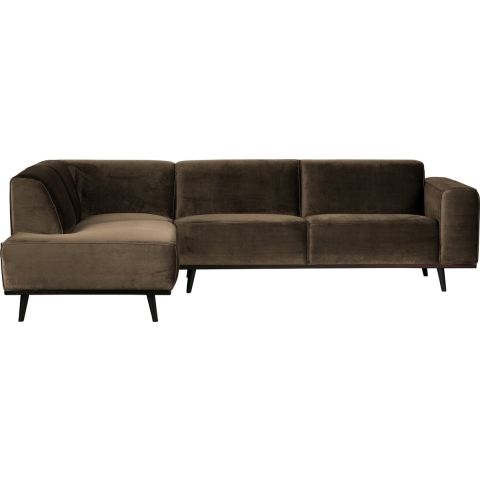BePureHome Statement Hoekbank Links Velvet Taupe
