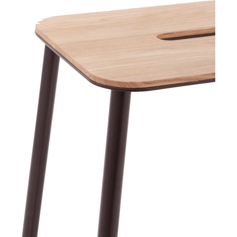 Frama Adam Barkruk H76 Eiken/zwart